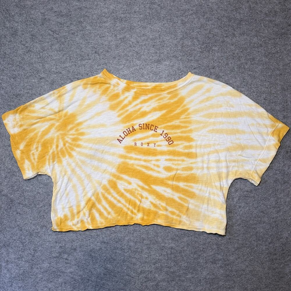 ROXY Women M Tie-Dye Crop Top Cotton Polyester Casual